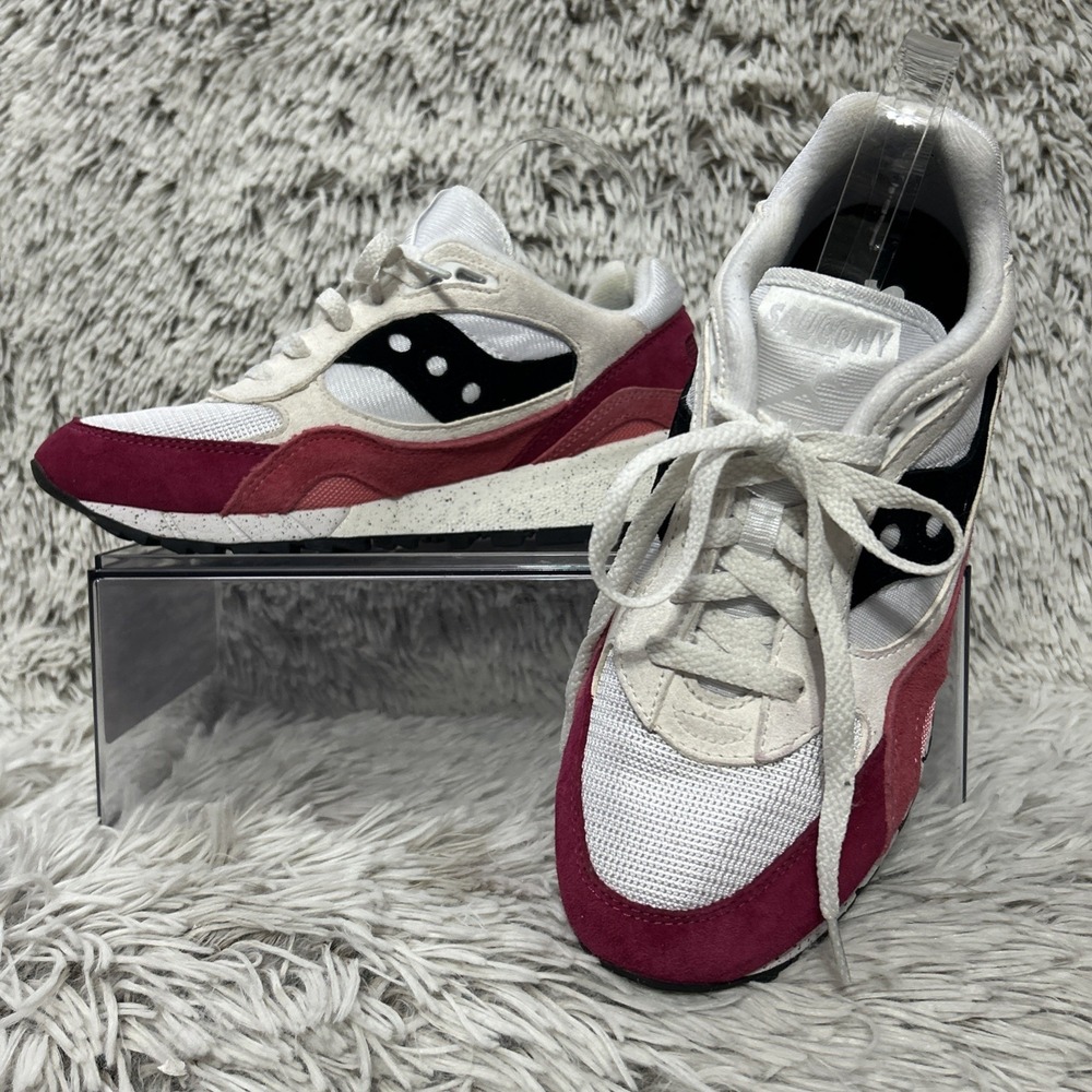 Saucony Originals Shadow 6000 White Coral S70441-11 Sz 8‎ Unisex Sneakers EUC